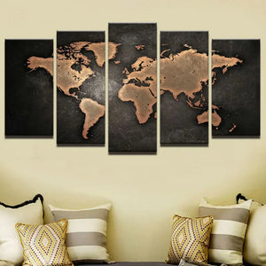 Global Journey 5-Part Canvas Art Rberyl