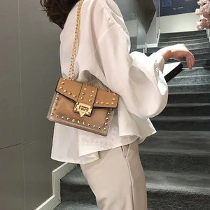 Betty Clear Panel Shoulder Bag - Tan Rberyl