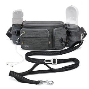 FidoFit 4-in-1 Running Dog Leash with Multi-Pocket Waist Pack Rberyl