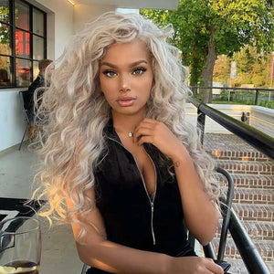 Glamorous Long Blonde Gradient Wig Rberyl