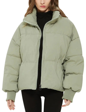 Chic Cropped Puffer Jacket for Women Rberyl