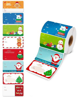 Festive 500 Christmas Gift Label Stickers Rberyl