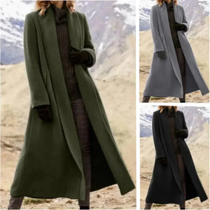 Chic European Wool Stand-Up Collar Jacket Rberyl