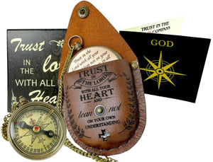 Divine Guidance Compass - Proverbs 3:5-6 Inspirational Gift Rberyl