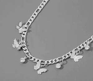 Elegant Butterfly Charm Necklace Rberyl