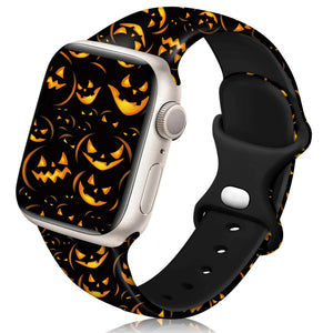 Spooky Silicone Designer Bands for Apple Watch Rberyl