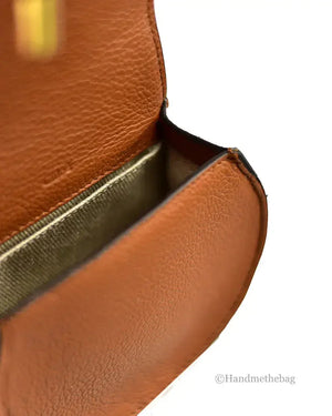 Chloe Nano Marcie Tan Leather Crossbody Saddle Rberyl