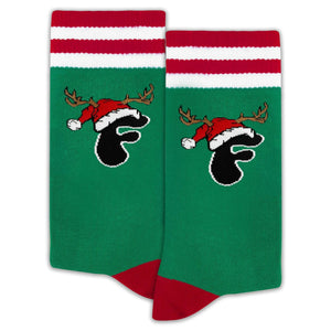 Festive Caribou Horn Christmas Socks Rberyl