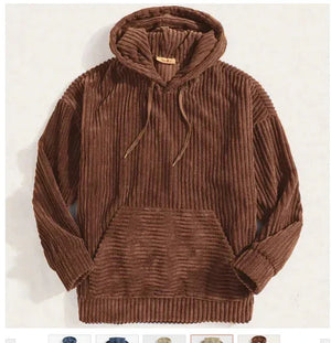 Corduroy Essential Men's Hoodie Rberyl