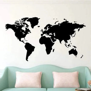Global Map Vinyl Wall Art Rberyl
