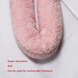 Soft pink microfiber curling rod for hair, absorbent, suitable for post-shower styling