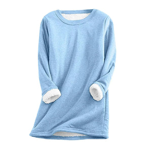 CozyFleece Women's Sherpa-Lined Sweatshirt Rberyl