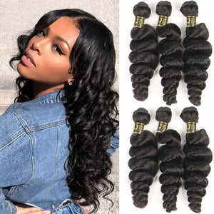 Brazilian Luxe 14A Loose Wave Virgin Hair Bundles Rberyl