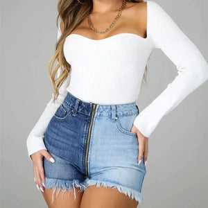 Chic High-Waist Street Jeans for Women Rberyl