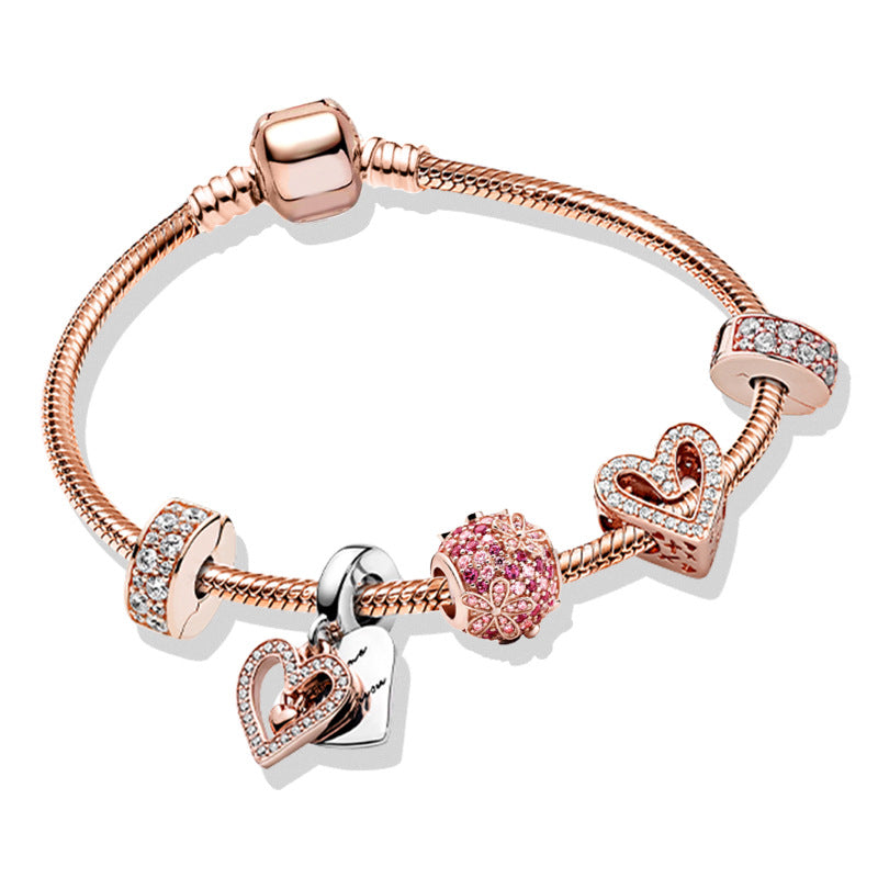 Crown Love Beads Charm Bracelet