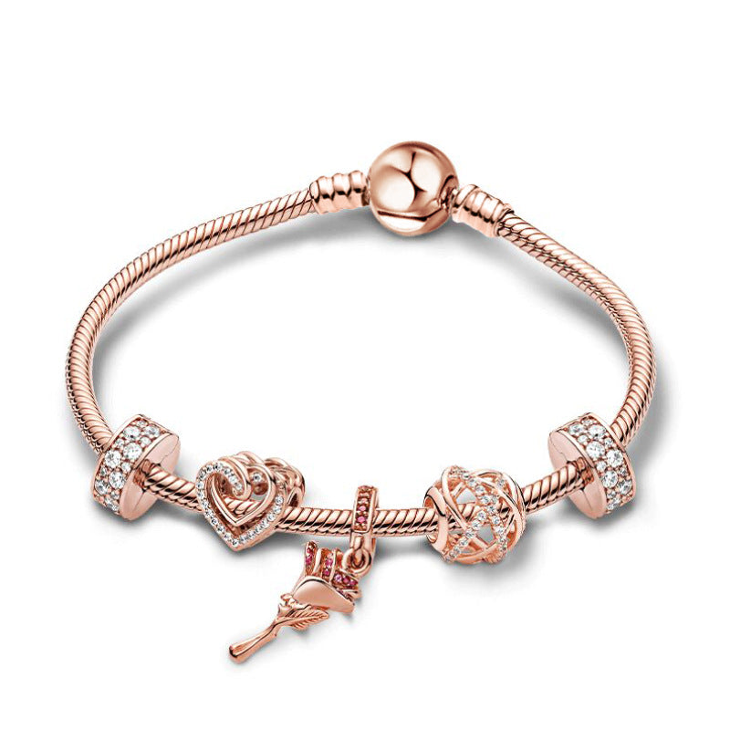 Crown Love Beads Charm Bracelet