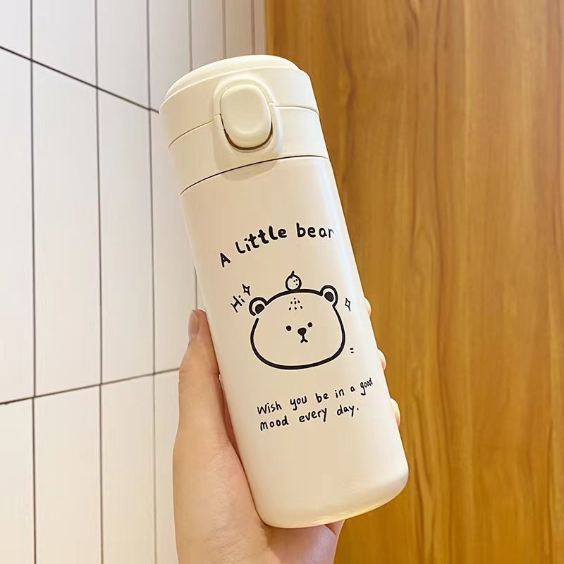 Cartoon Stainless Steel Thermos Cup with Lock