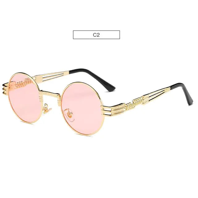 Chic Metal Round Frame Sunglasses