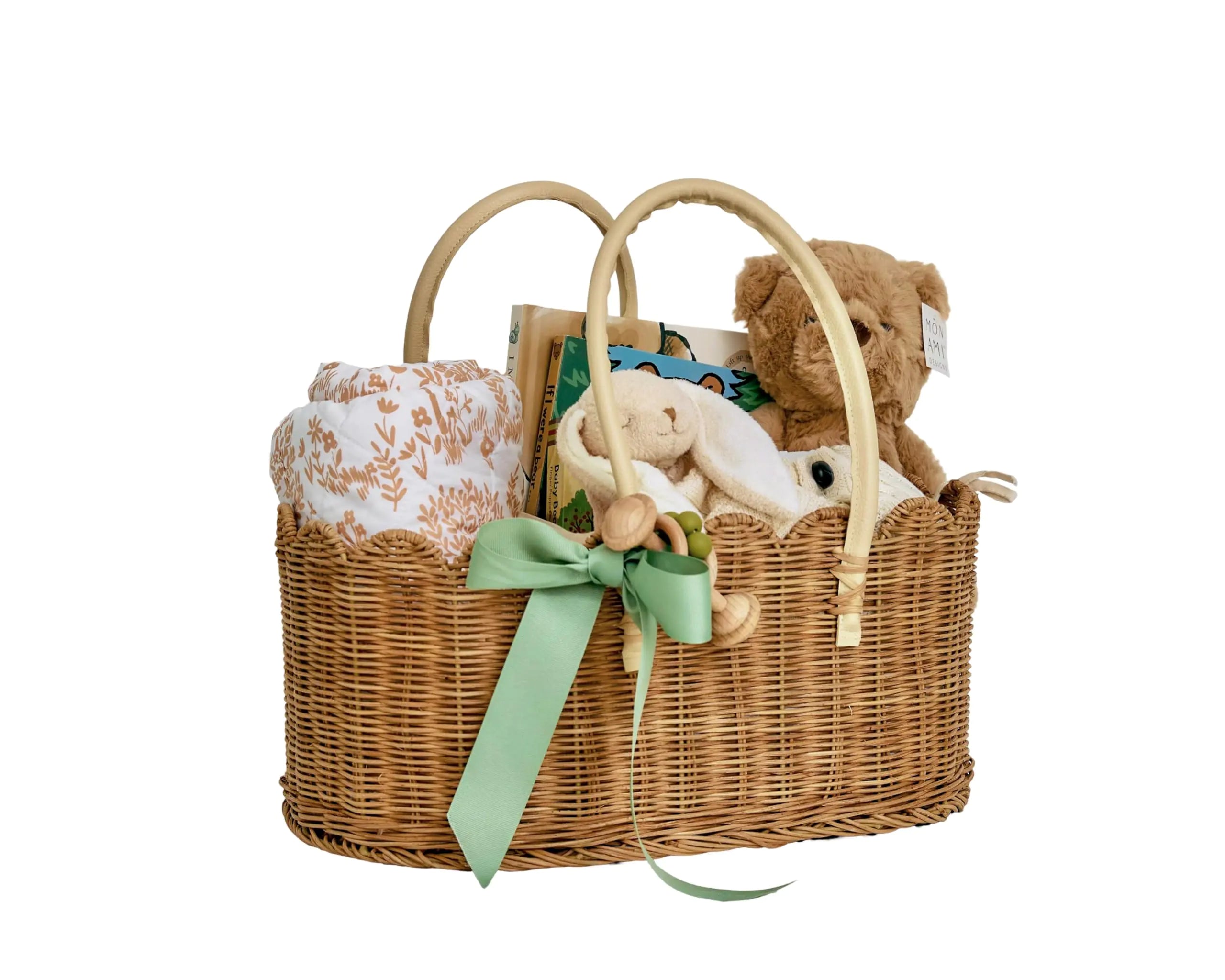 Eco-Chic Rattan Diaper Caddy