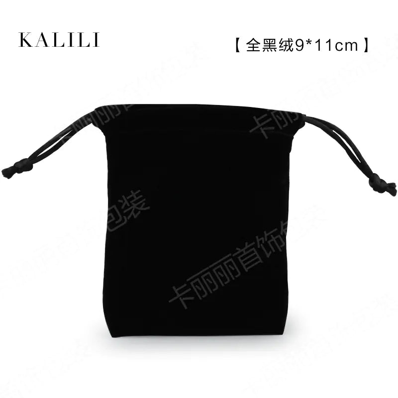 Elegant Black Velvet Jewelry Organizer Set