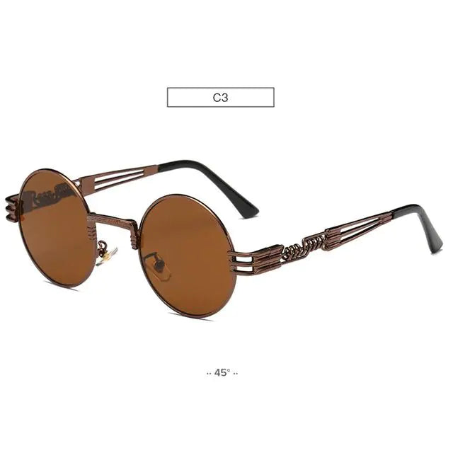 Chic Metal Round Frame Sunglasses