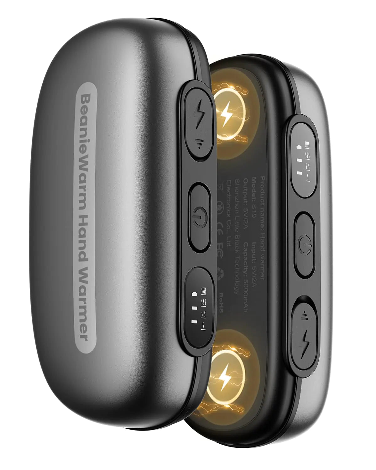 WARMGRIP Duo Rechargeable Hand Warmers - 10000mAh USB-C Quick Heat Pack