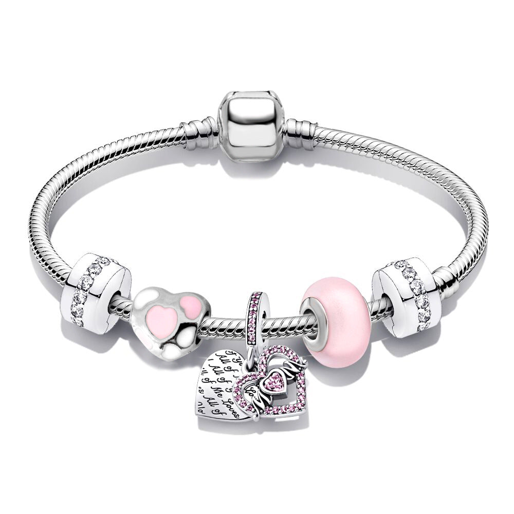 Crown Love Beads Charm Bracelet