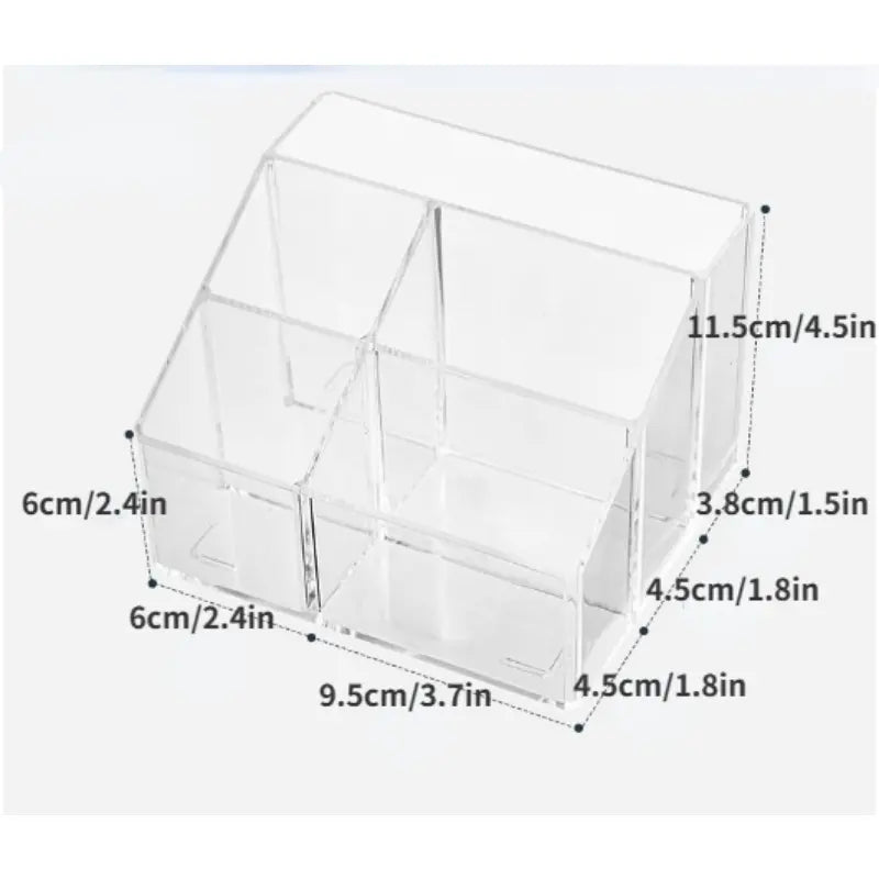 Clear 5-Compartment Desk Organizer