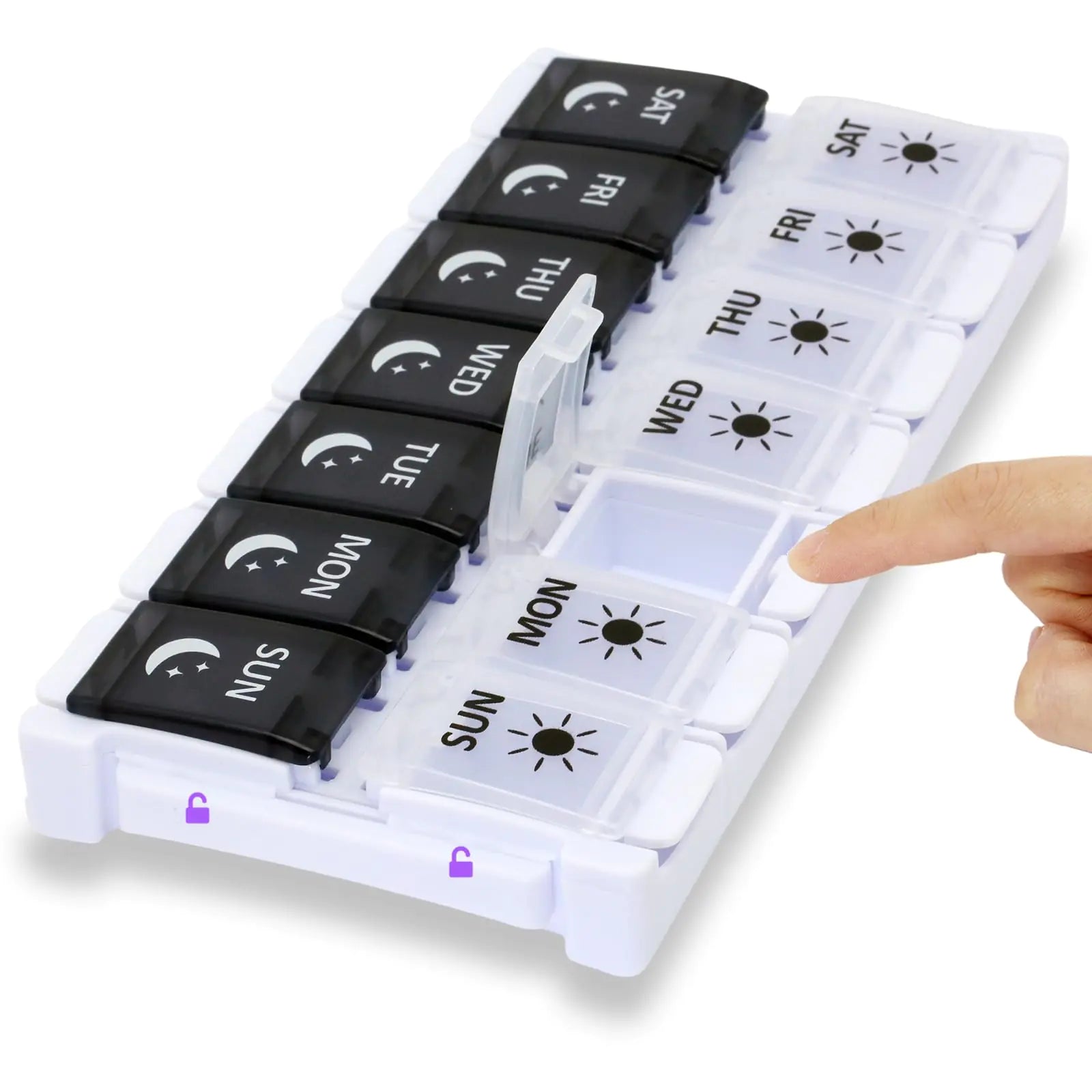 EasyFill Dual 7-Day Large Pill Organizer