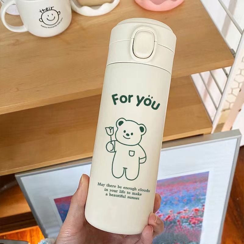 Cartoon Stainless Steel Thermos Cup with Lock