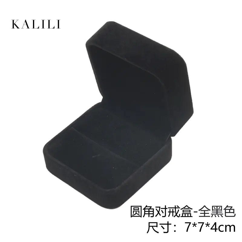 Elegant Black Velvet Jewelry Organizer Set