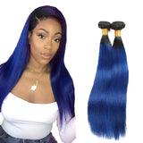 Ombre Blue 26" & 28" Straight Hair Bundles