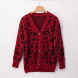 Long Sleeve Leopard Print Cardigan Sweater (3 Colors)