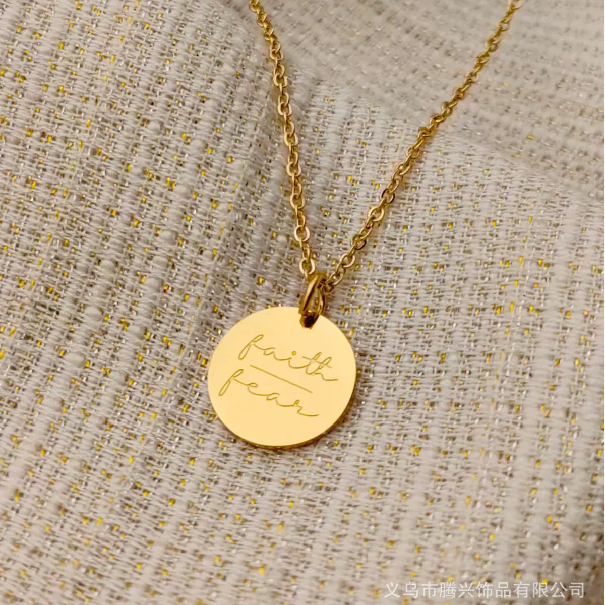 Titanium Steel Letter Pendant Necklace for Women