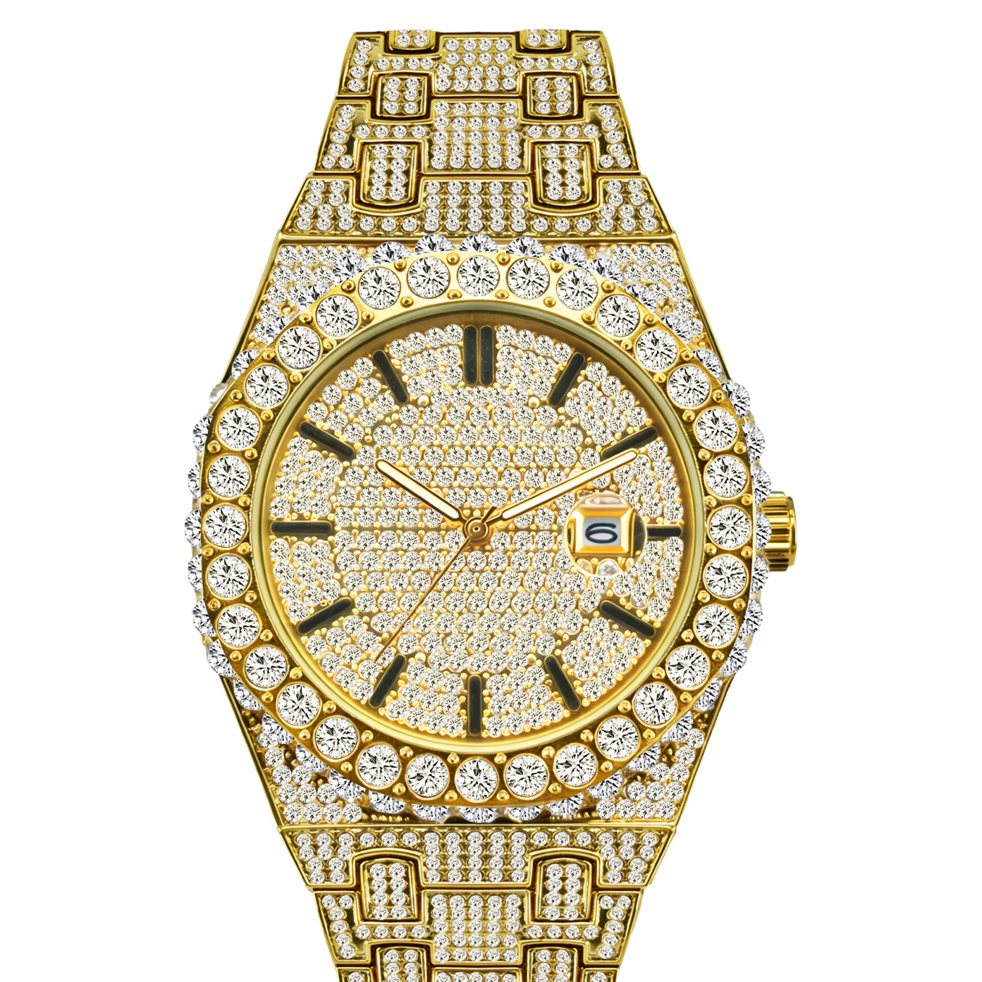 Luxury Men Quartz Watch Full Diamond