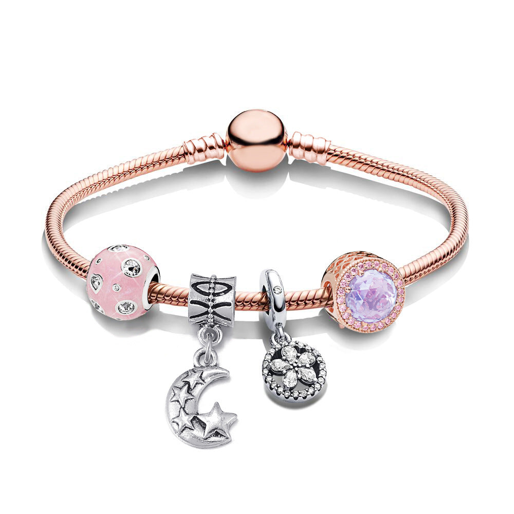 Crown Love Beads Charm Bracelet