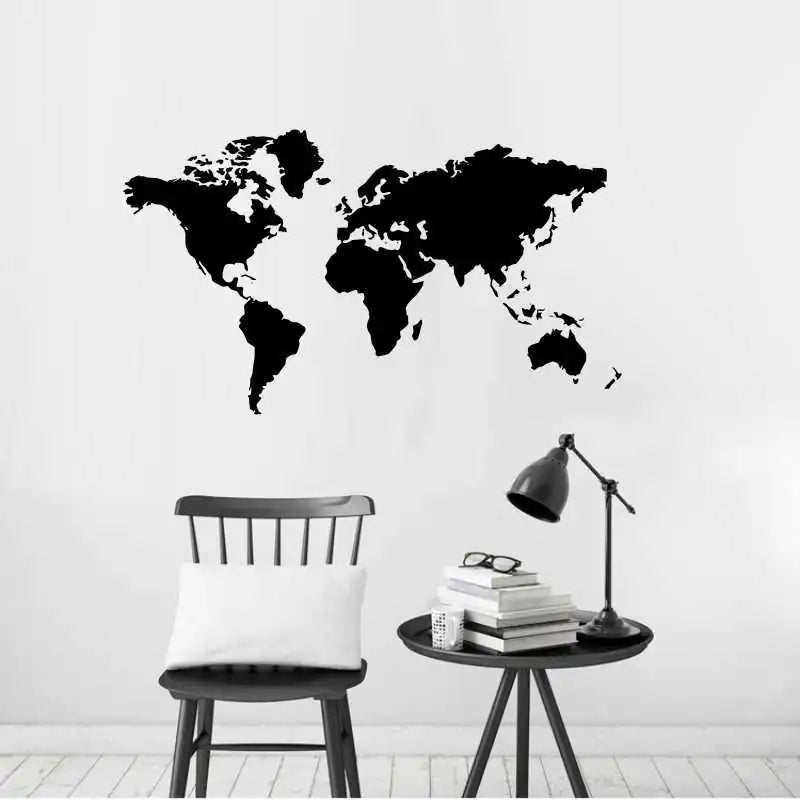 Global Map Vinyl Wall Art