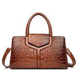 Chic Croc-Embossed Messenger Bag
