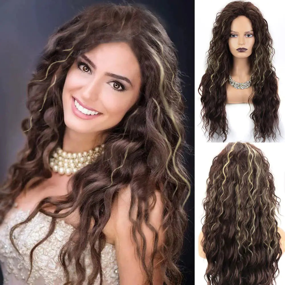 Glamorous Long Blonde Gradient Wig