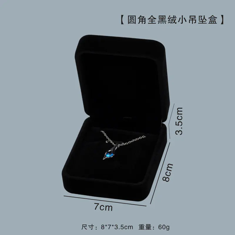 Elegant Black Velvet Jewelry Organizer Set