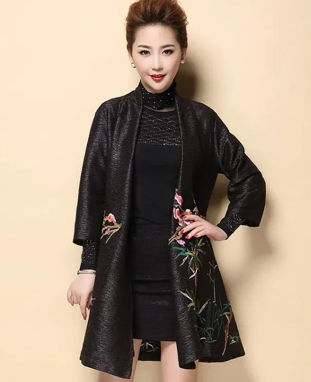 Chic Embroidered Cardi-Jacket