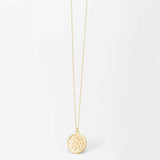 Sunflower Coin Charm Necklace