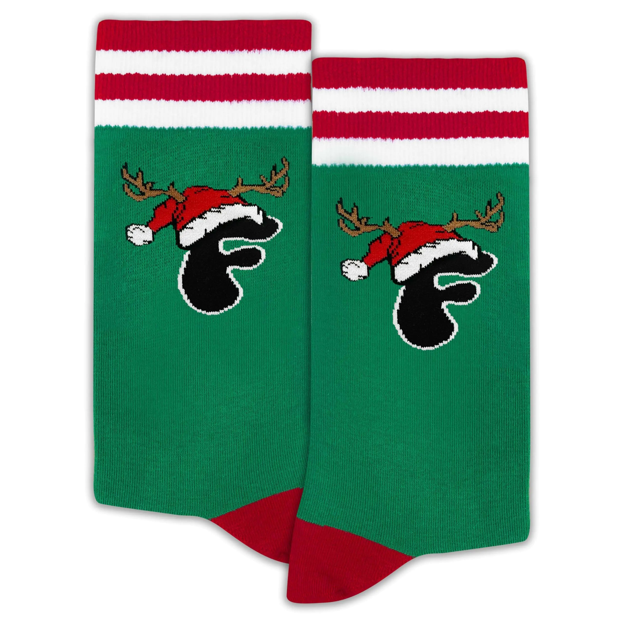 Festive Caribou Horn Christmas Socks
