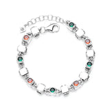 S925 Silver Candy Cube Hip Hop Bracelet