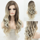 Glamorous Long Blonde Gradient Wig