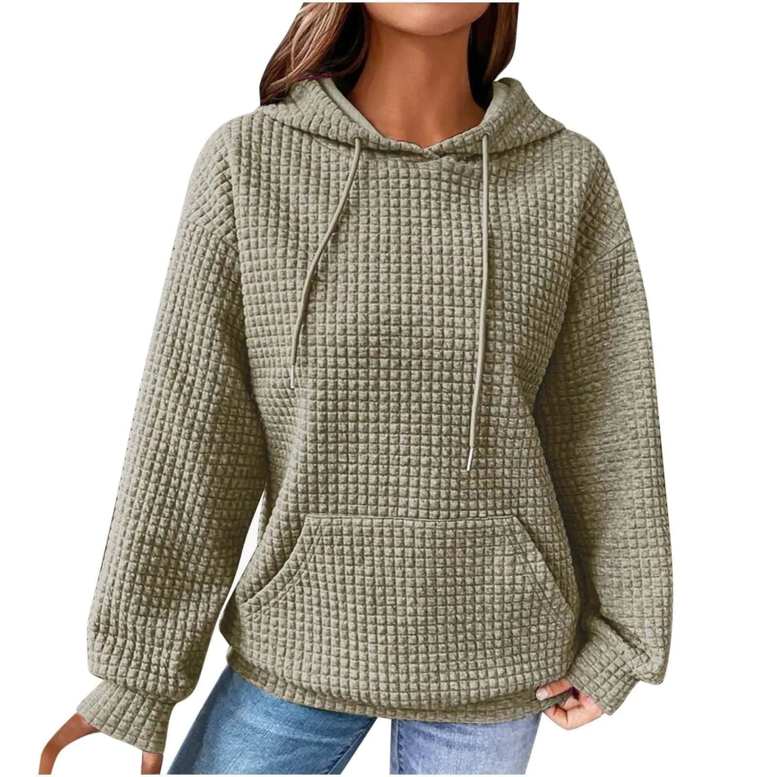 Friday Fashion Waffle Knit Hoodie