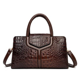 Chic Croc-Embossed Messenger Bag