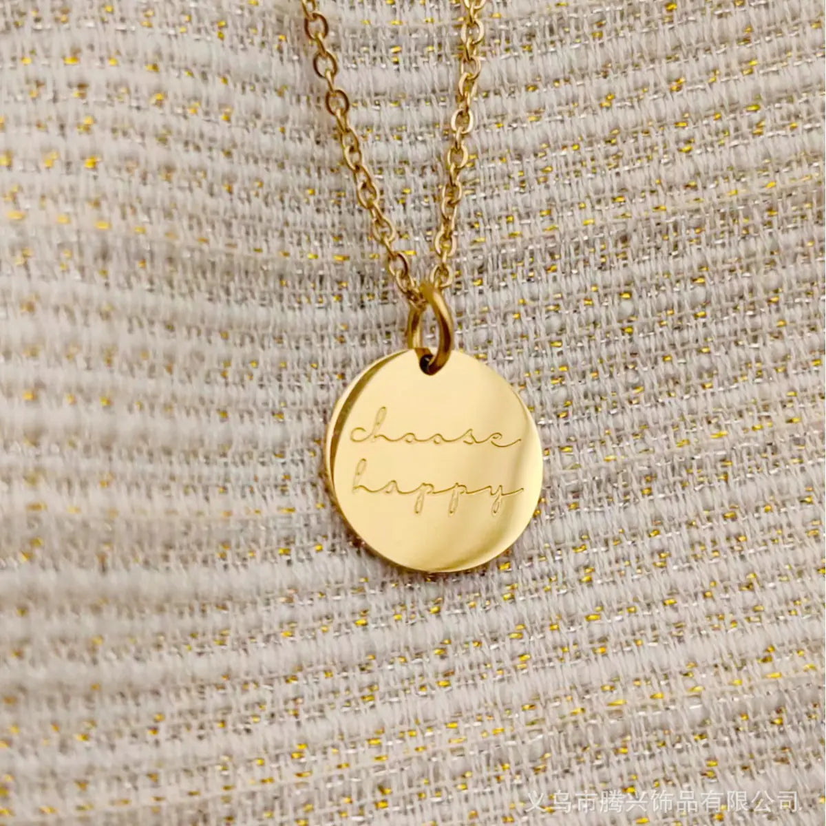 Titanium Steel Letter Pendant Necklace for Women