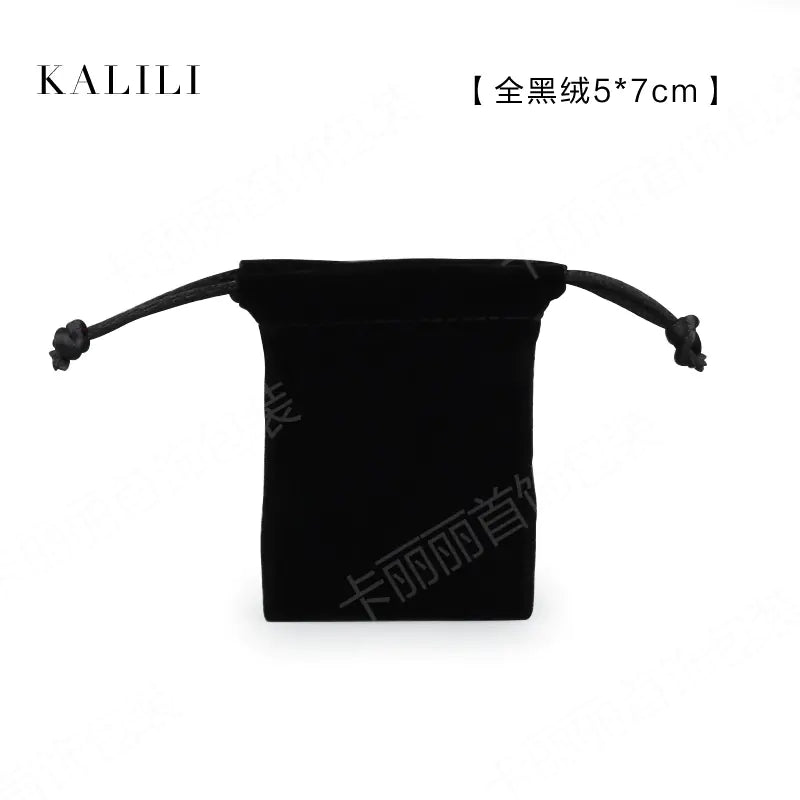 Elegant Black Velvet Jewelry Organizer Set