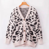 Long Sleeve Leopard Print Cardigan Sweater (3 Colors)
